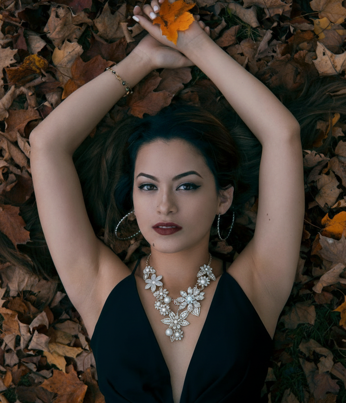 Woman with New Necklace